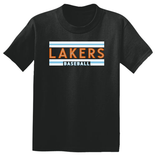 Lakers Baseball Orange - Blue Front Design LB1 on a Sport-Tek®  - Youth PosiCharge ® Competitor Tee Thumbnail