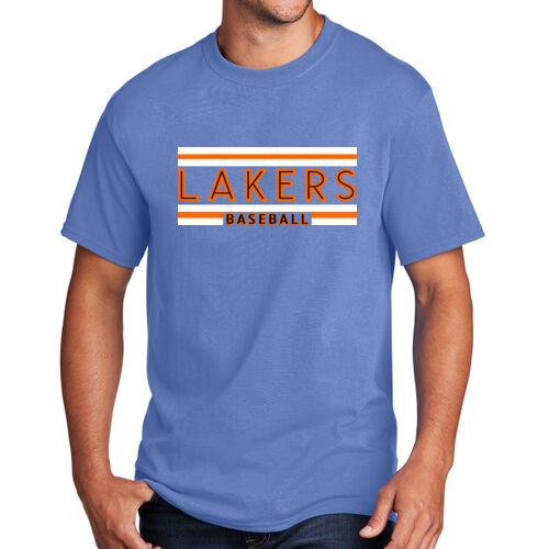 Lakers Baseball Orange - Black Front Design LB1 on a Port & Company® - Core Cotton Tee Thumbnail