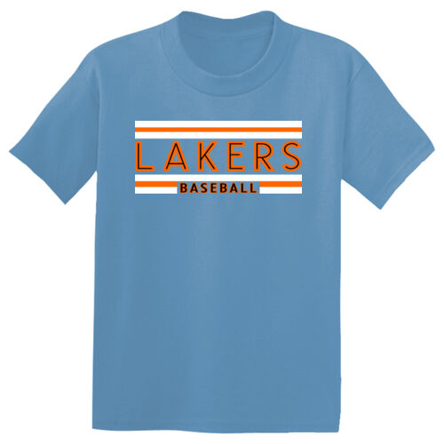 Lakers Baseball Orange - Black Front Design LB1 on a Sport-Tek® - Youth PosiCharge ® Competitor Tee Thumbnail