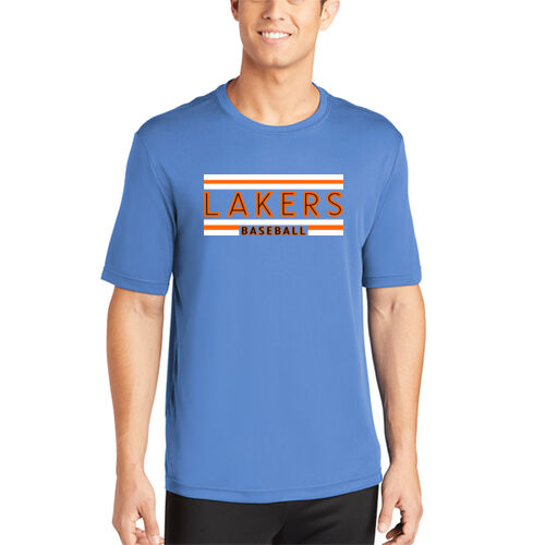 Lakers Baseball Orange - Black Front Design LB1 on a Sport-Tek® - PosiCharge ® Competitor Tee Thumbnail