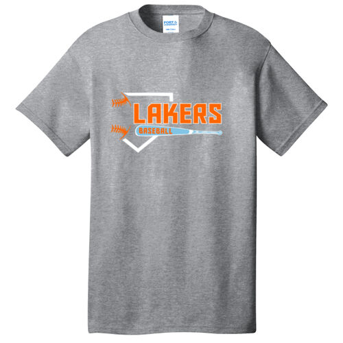 Lakers Baseball Orange - Blue Front Design LB3 on a Port & Company® - Core Cotton Tee Thumbnail