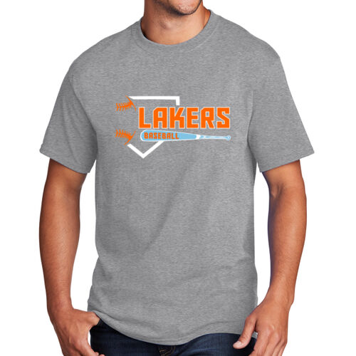 Lakers Baseball Orange - Blue Front Design LB3 on a Port & Company® - Core Cotton Tee Thumbnail