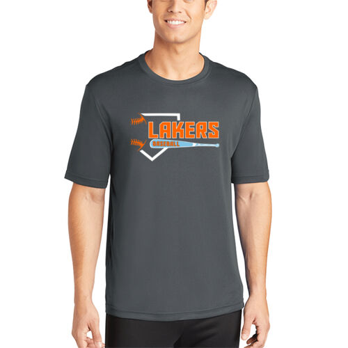 Lakers Baseball Orange - Blue Front Design LB3 on a Sport-Tek® - PosiCharge ® Competitor Tee Thumbnail