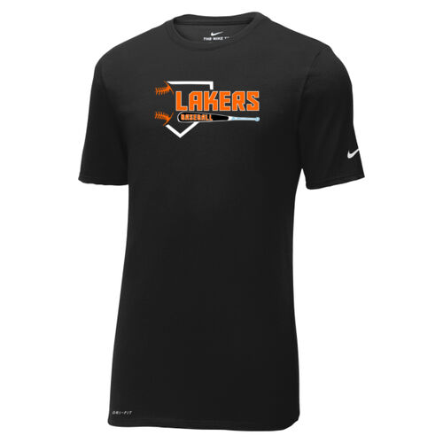 Lakers Baseball Orange - Black Front Design LB3 on a Nike® - Dri FIT Cotton/Poly Tee Thumbnail