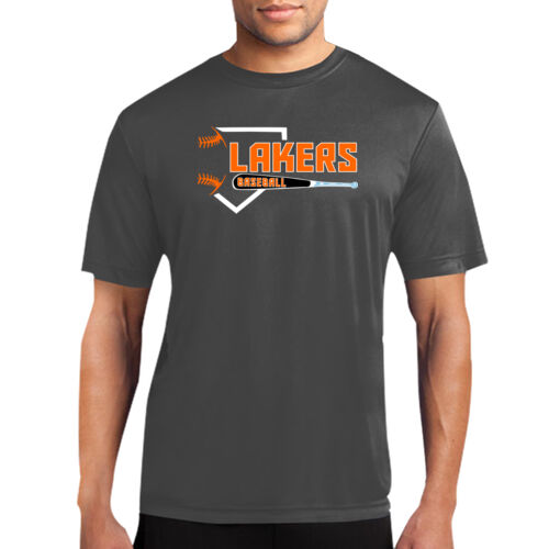 Lakers Baseball Orange - Black Front Design LB3 on a Port & Company® - Performance Tee Thumbnail