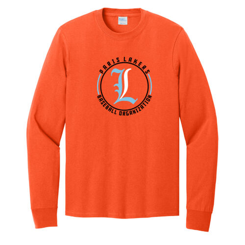 Lakers Baseball Blue - Black Front Design LB4 on a Port & Company® - Long Sleeve Core Cotton Tee Thumbnail