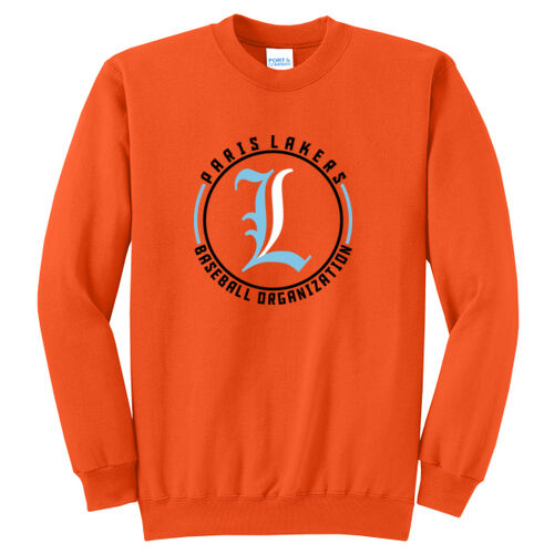 Lakers Baseball Blue - Black Front Design LB4 on a Port & Company® - Core Fleece Crewneck Sweatshirt Thumbnail