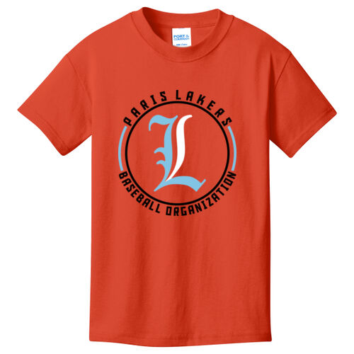 Lakers Baseball Blue - Black Front Design LB4 on a Port & Company® - Youth Core Cotton Tee Thumbnail