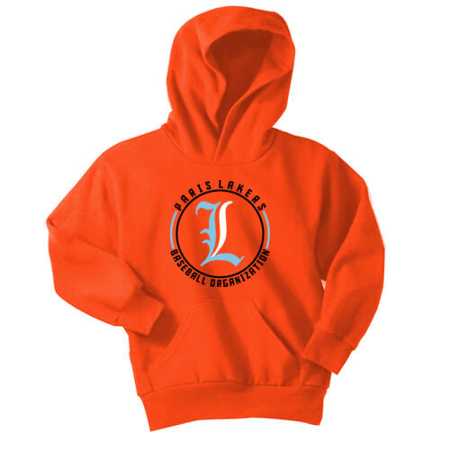 Lakers Baseball Blue - Black Front Design LB4 on a Port & Company® - Youth Core Fleece Pullover Hood Thumbnail