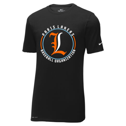 Lakers Baseball Orange - White Front Design LB4 on a Nike® - Dri FIT Cotton/Poly Tee Thumbnail