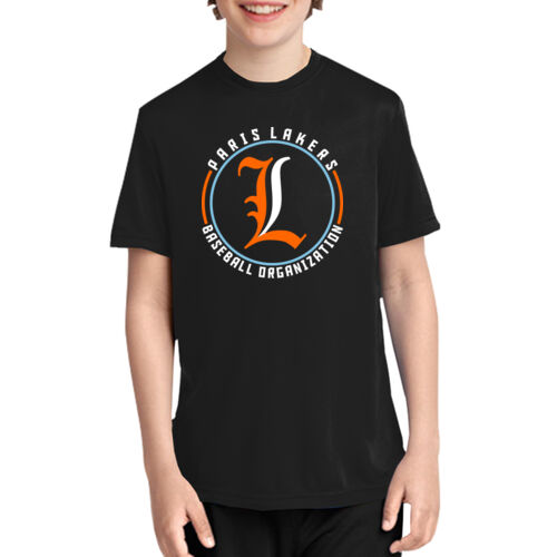 Lakers Baseball Orange - White Front Design LB4 on a Port & Company® - Youth Performance Tee Thumbnail