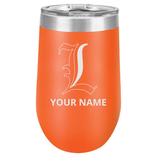 Paris Lakers Design LAE1 Engraved on a Polar Camel® - 16 oz. Vacuum Insulated Stemless Wine Tumbler  Thumbnail