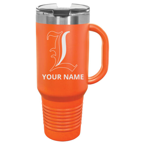 Paris Lakers Design LAE1 Engraved on a Polar Camel® - 40 oz. Travel Mug with Handle, Straw Included Thumbnail