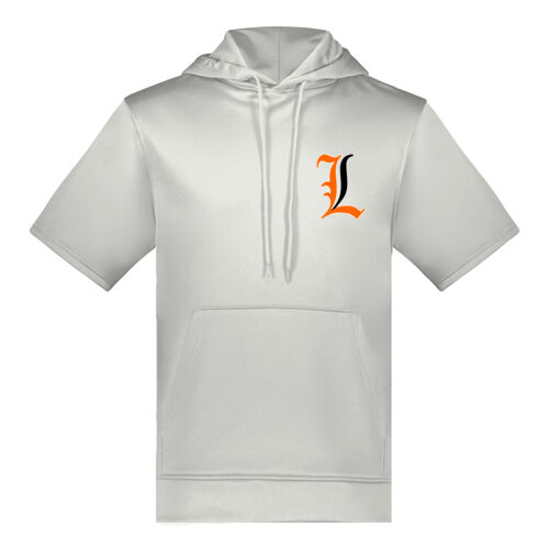Paris Lakers Orange - Black Left Chest Design L1 on a Augusta Sportswear® - Wicking Fleece Short Sleeve Hoodie Thumbnail