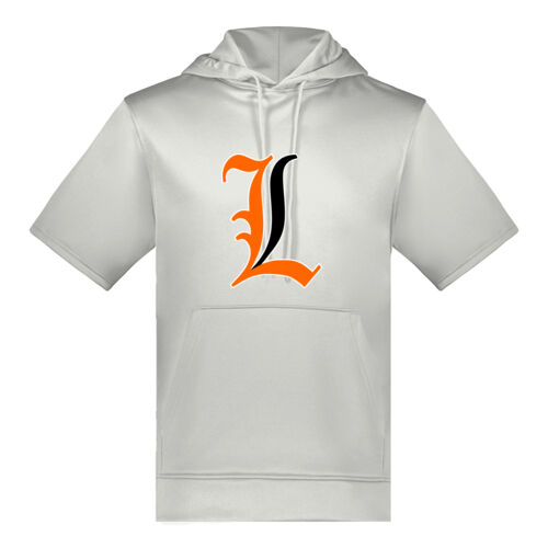 Paris Lakers Orange - Black Front Design L1 on a Augusta Sportswear® - Wicking Fleece Short Sleeve Hoodie Thumbnail
