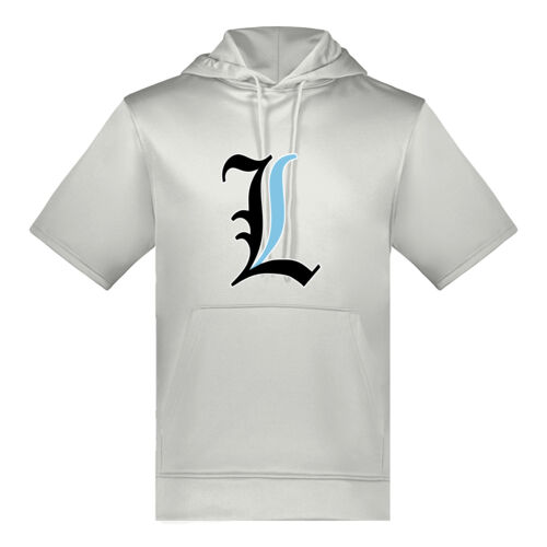 Paris Lakers Black - Blue Front Design L1 on a Augusta Sportswear® - Wicking Fleece Short Sleeve Hoodie Thumbnail